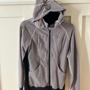 Lululemon striped zip up hoodie